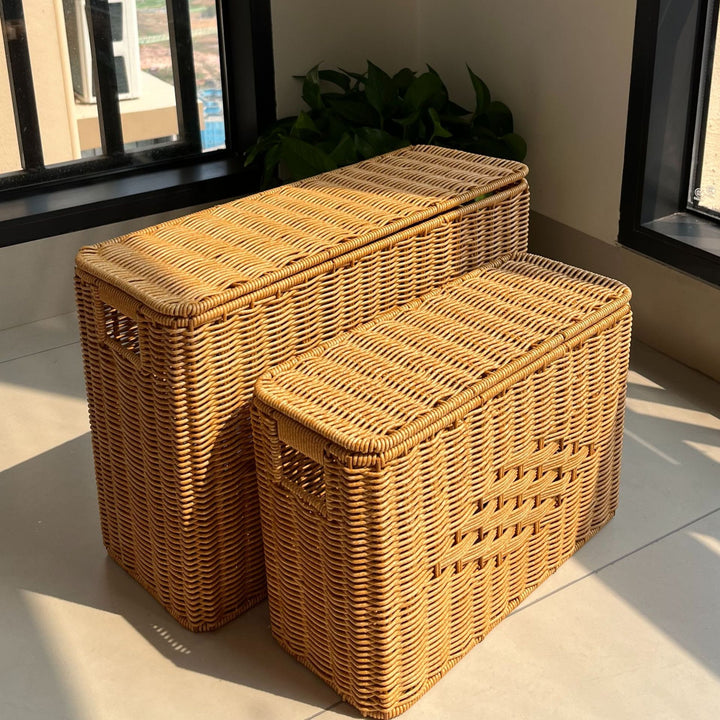 Rectangular Woven Storage Chest Kalsten