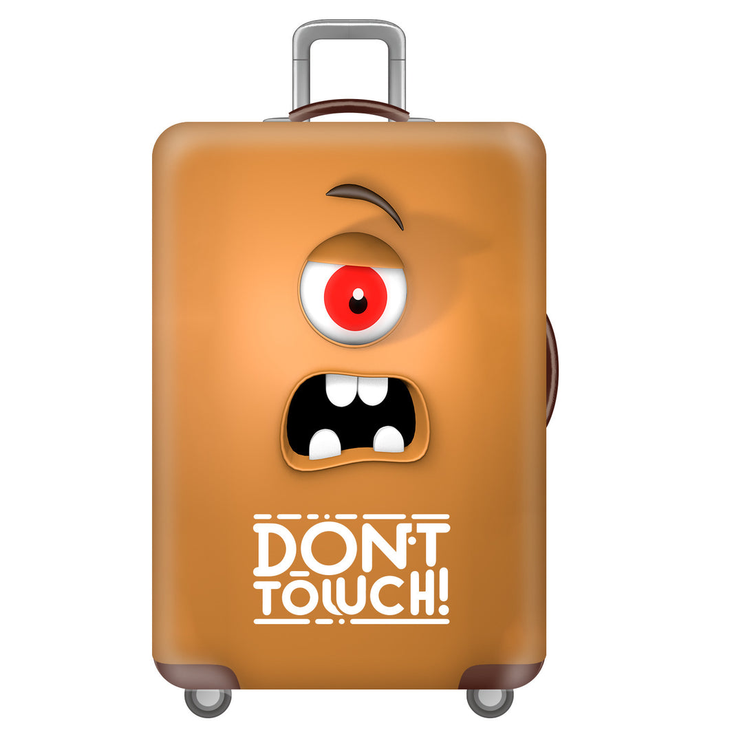 Unisex hard-shell suitcase with funny monster design Kalsten