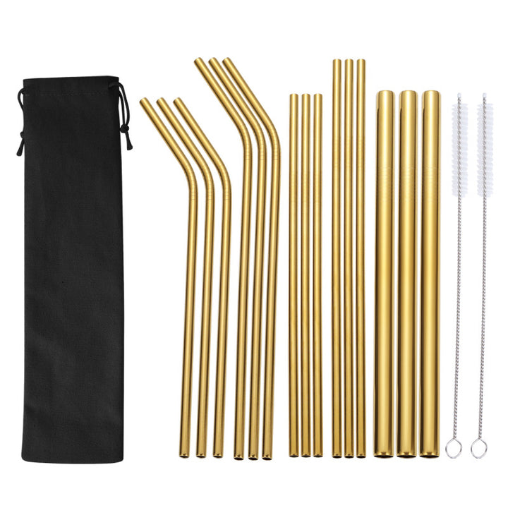 Stainless Steel Straw Set with Cleaning Brushes Kalsten