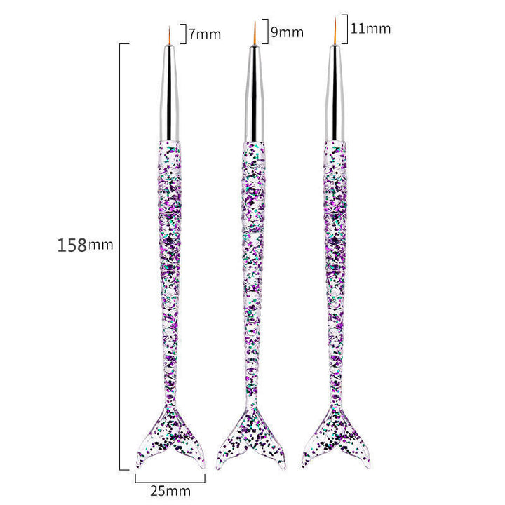 Mermaid Tail Nail Art Brush Set Kalsten
