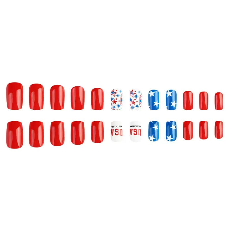 Creative artificial nails with patriotic design Kalsten