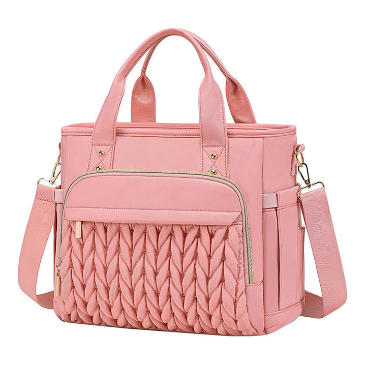 Elegant and Spacious Shoulder Bag with Woven Design Kalsten