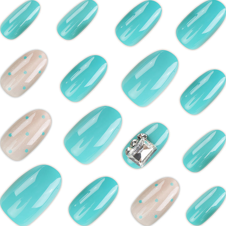 Decorative Press-On Nail Set with Elegant Accents Kalsten