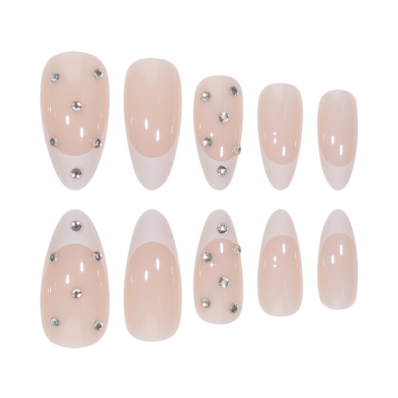 Elegant Stiletto Nail Extensions with Rhinestone Accents Kalsten