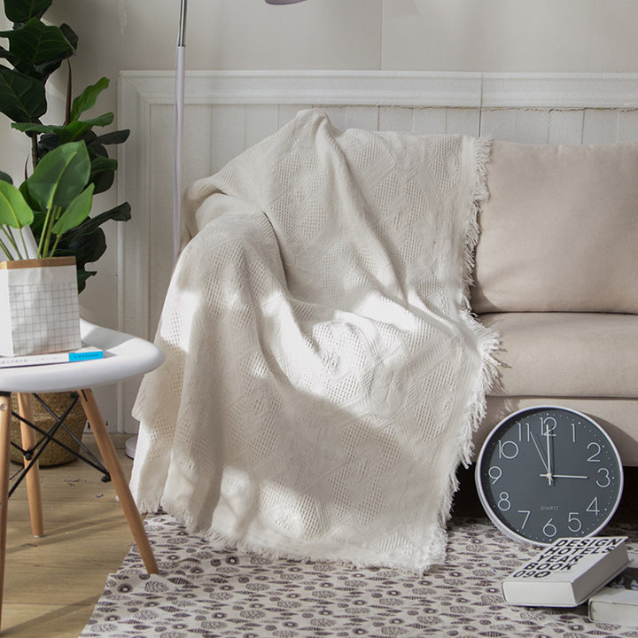 Soft Woven Textured Throw Blanket
