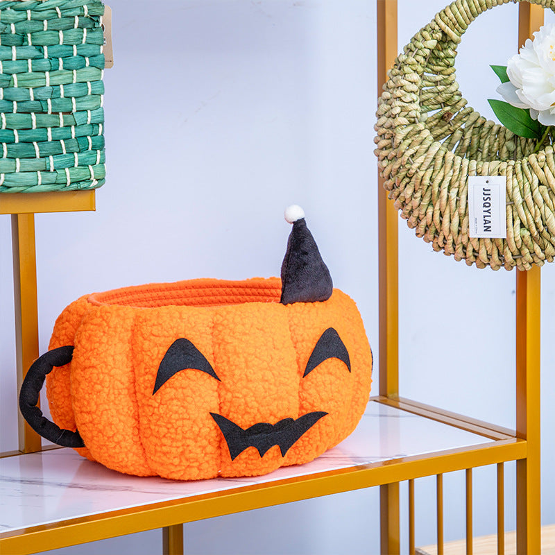 Playful Decorative Storage Basket In Pumpkin Design Kalsten