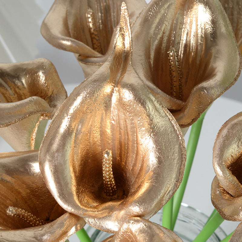 Decorative Silver Calla Lily Sculpture
