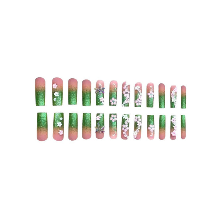 Floral-Embellished Press-On Nail Art Set Kalsten