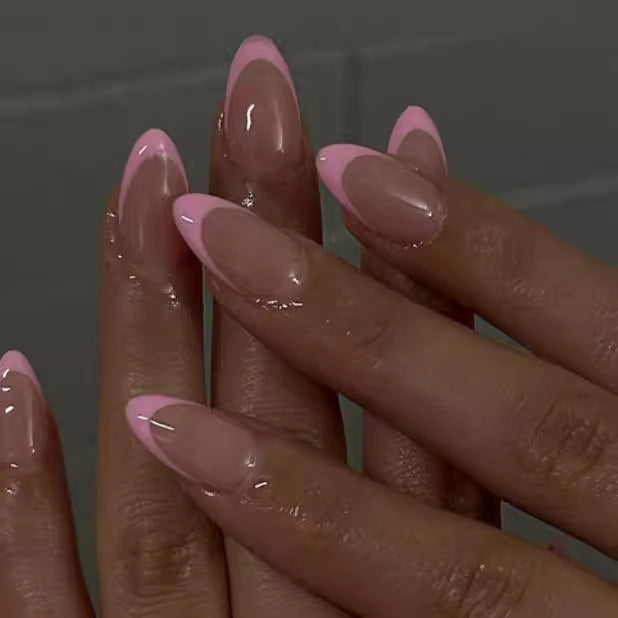 Luxury artificial nail tips with elegant French design Kalsten