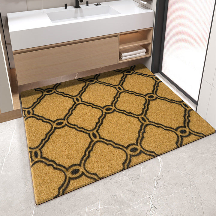 Decorative Stripe Pattern Bath Mat Kalsten