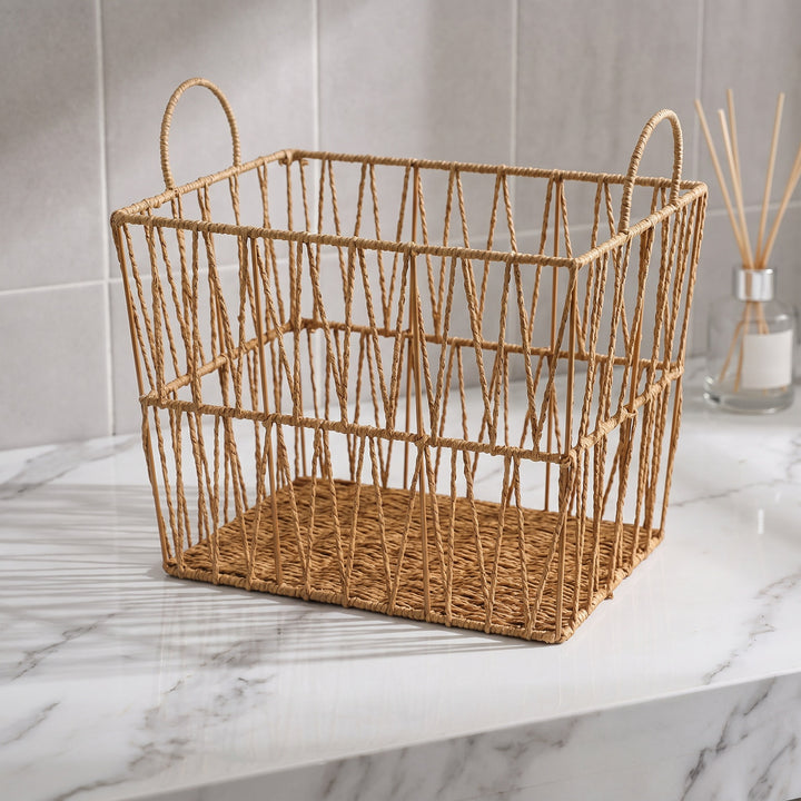 Handcrafted Rope Woven Storage Basket Kalsten
