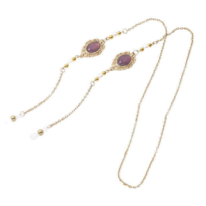 Elegant Eyewear Chain with Decorative Gemstones Kalsten