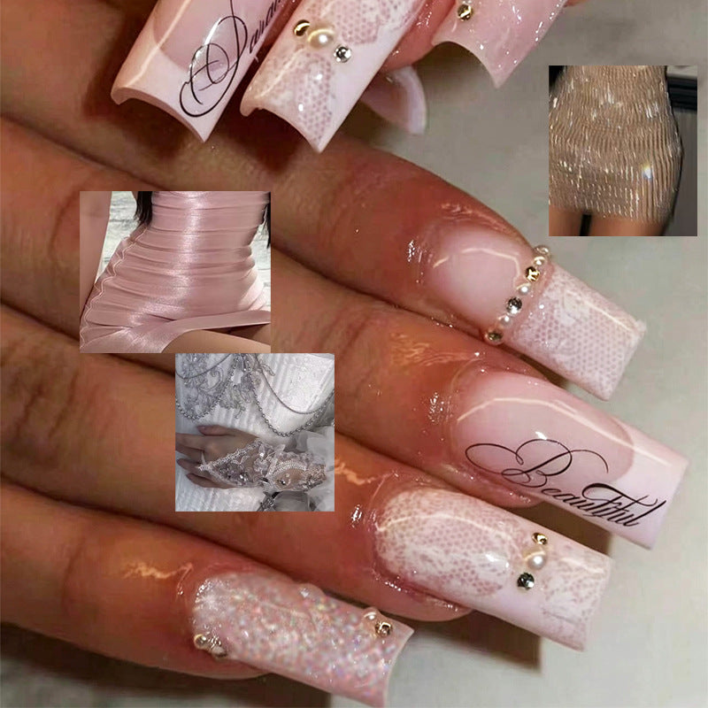 Shimmering Elegant Press-On Nail Tips Kalsten