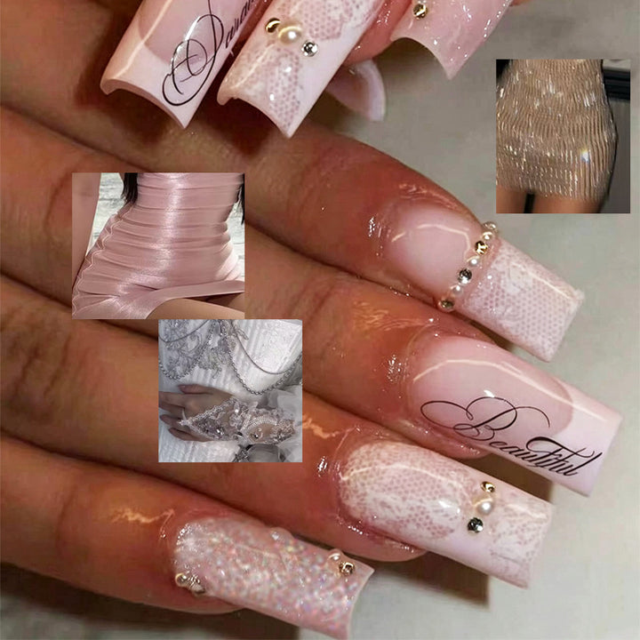 Shimmering Elegant Press-On Nail Tips Kalsten