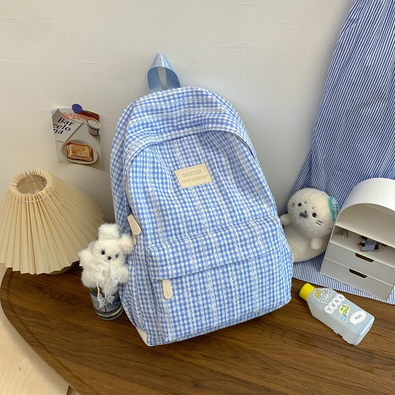 Stylish Checkered Backpack
