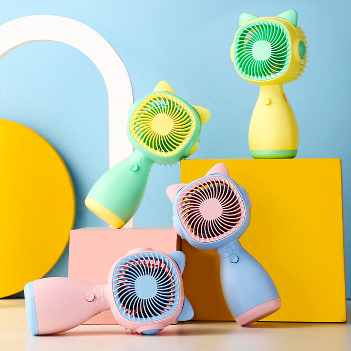 Cute Cat-Themed Portable Handheld Fan Kalsten