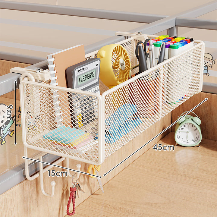 Clamp-On Cubicle Divider Hanging Mesh Desk Storage Basket
