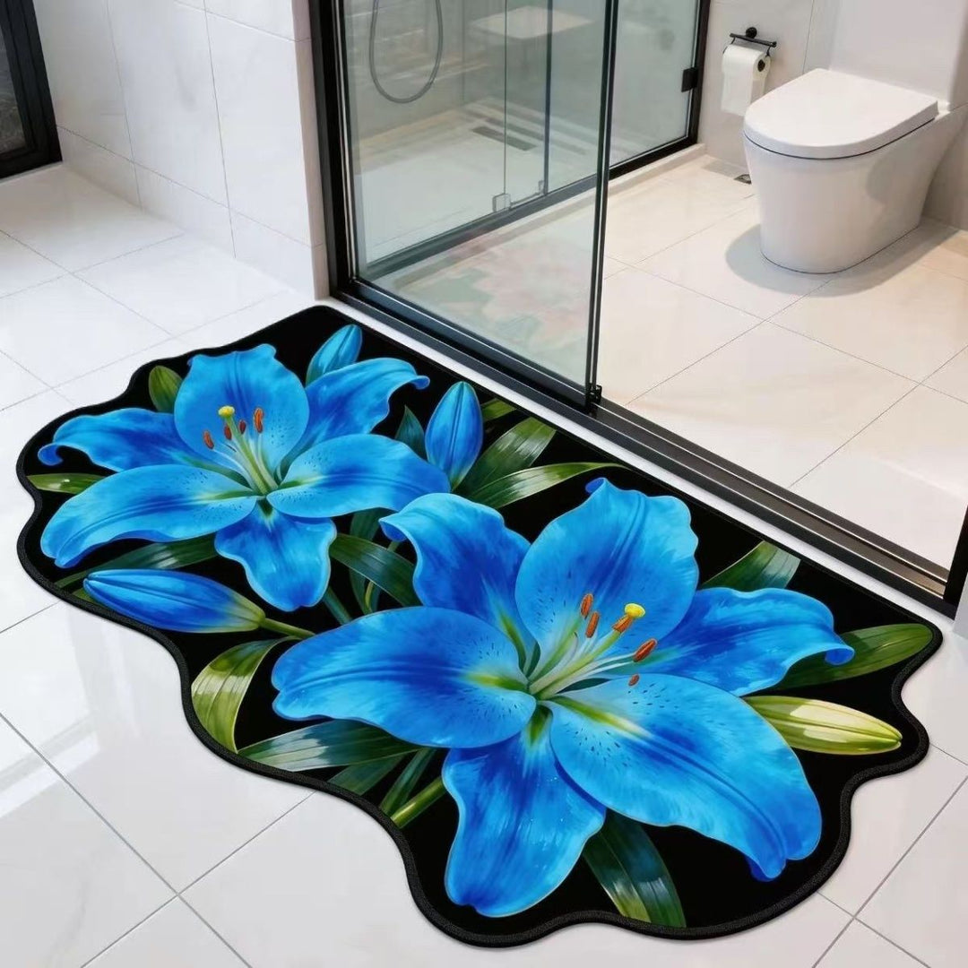 Floral-Themed Shower Mat