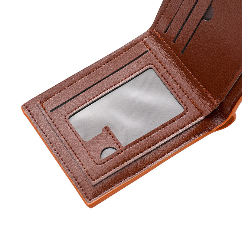Textured Bi-Fold Leather Wallet Kalsten
