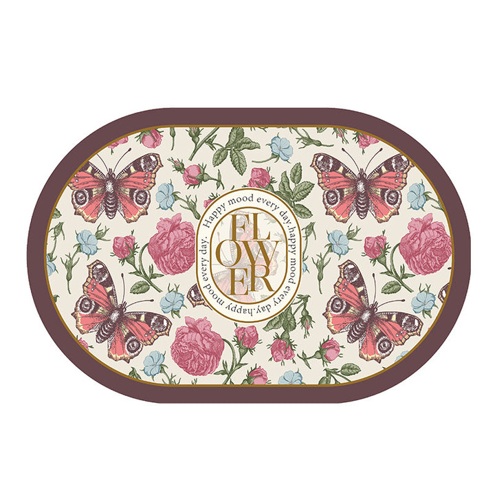 Floral Patterned Decorative Area Mat