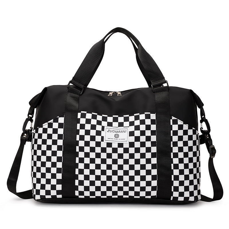 Stylish Checkerboard Duffle Bag Kalsten
