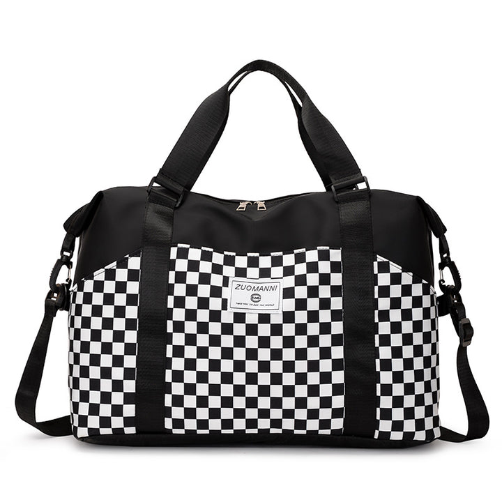 Stylish Checkerboard Duffle Bag Kalsten