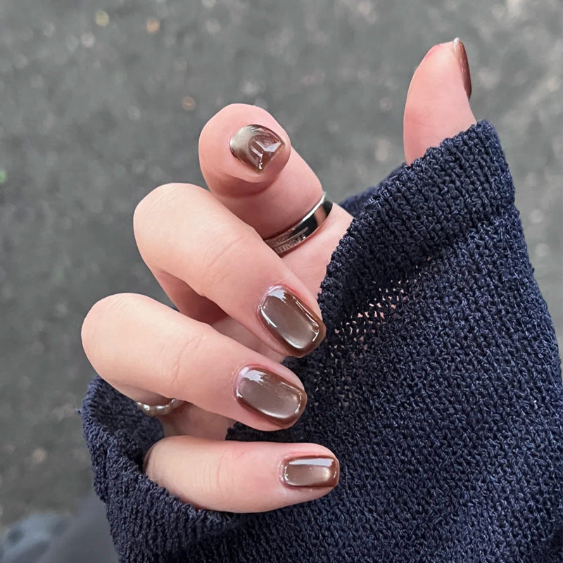 Glossy Decorative Press-On Nails Set Kalsten