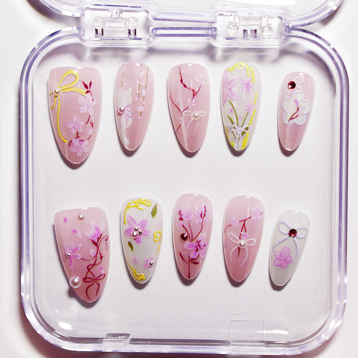 Floral Pattern Gel Nail Art Kalsten