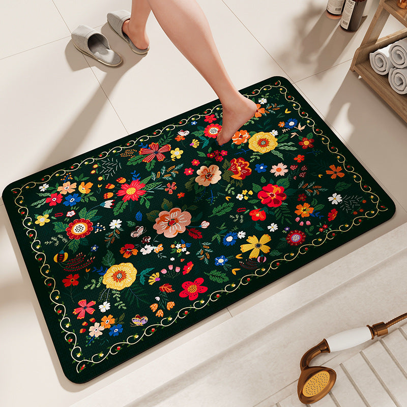 Floral Patterned Bath Comfort Mat Kalsten