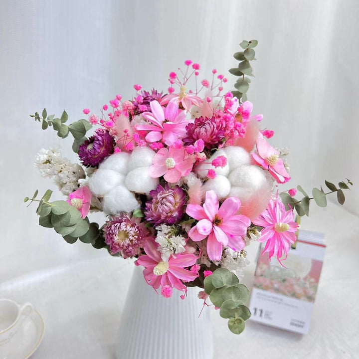 Dried Floral Cotton Arrangement