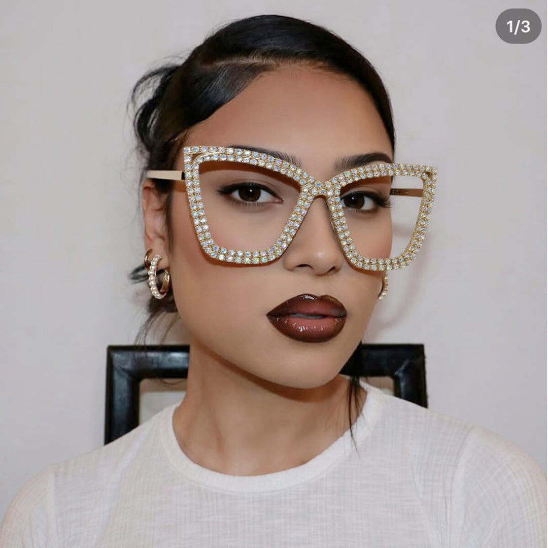 Women's extravagant sunglasses with sparkling crystal frame Kalsten