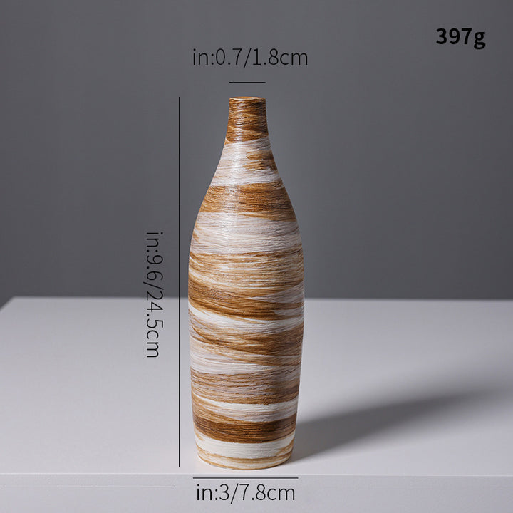 Artistic Spiral Design Ceramic Vase Kalsten
