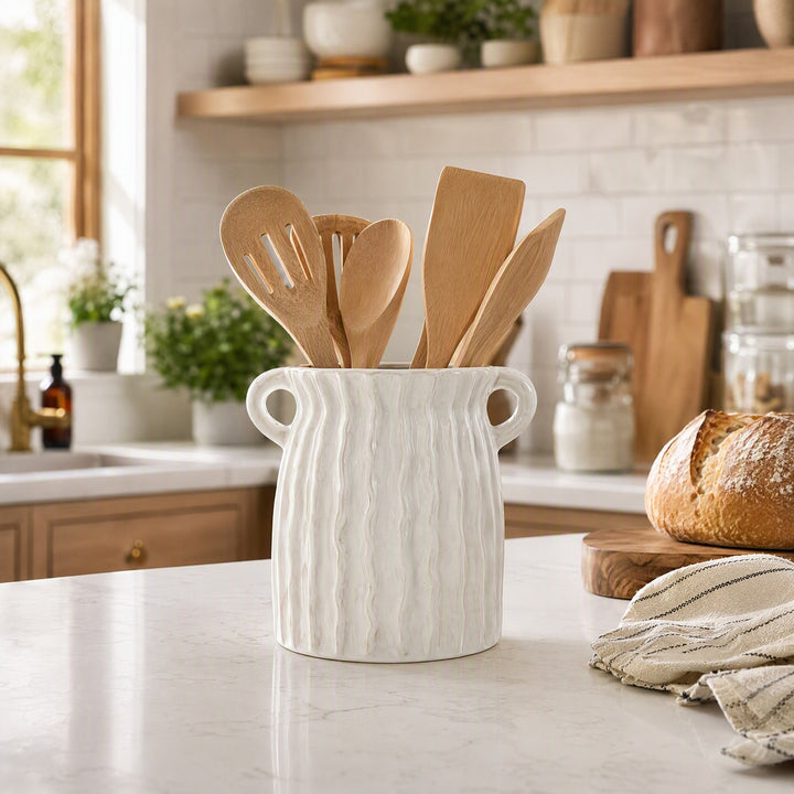 Elegant ceramic container with patterns Kalsten