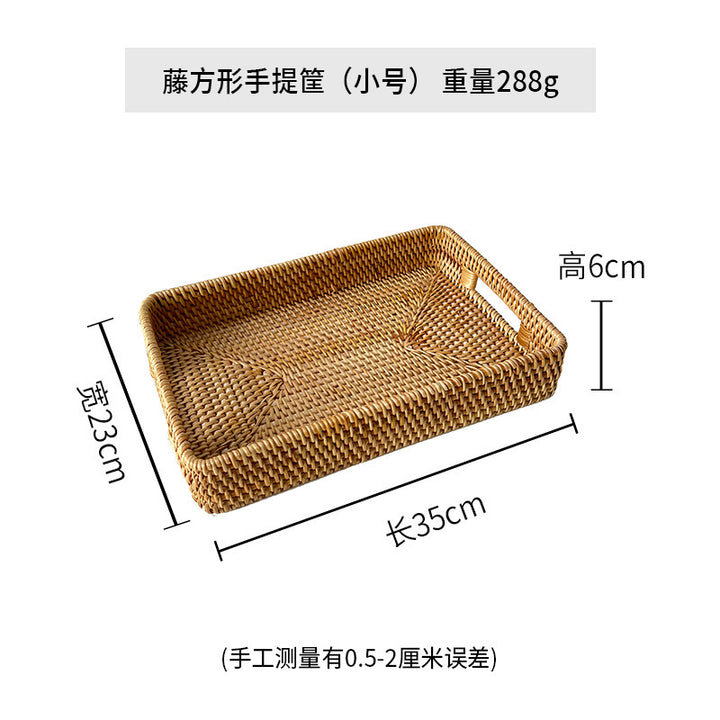 Ladies rectangular serving basket with practical handles Kalsten