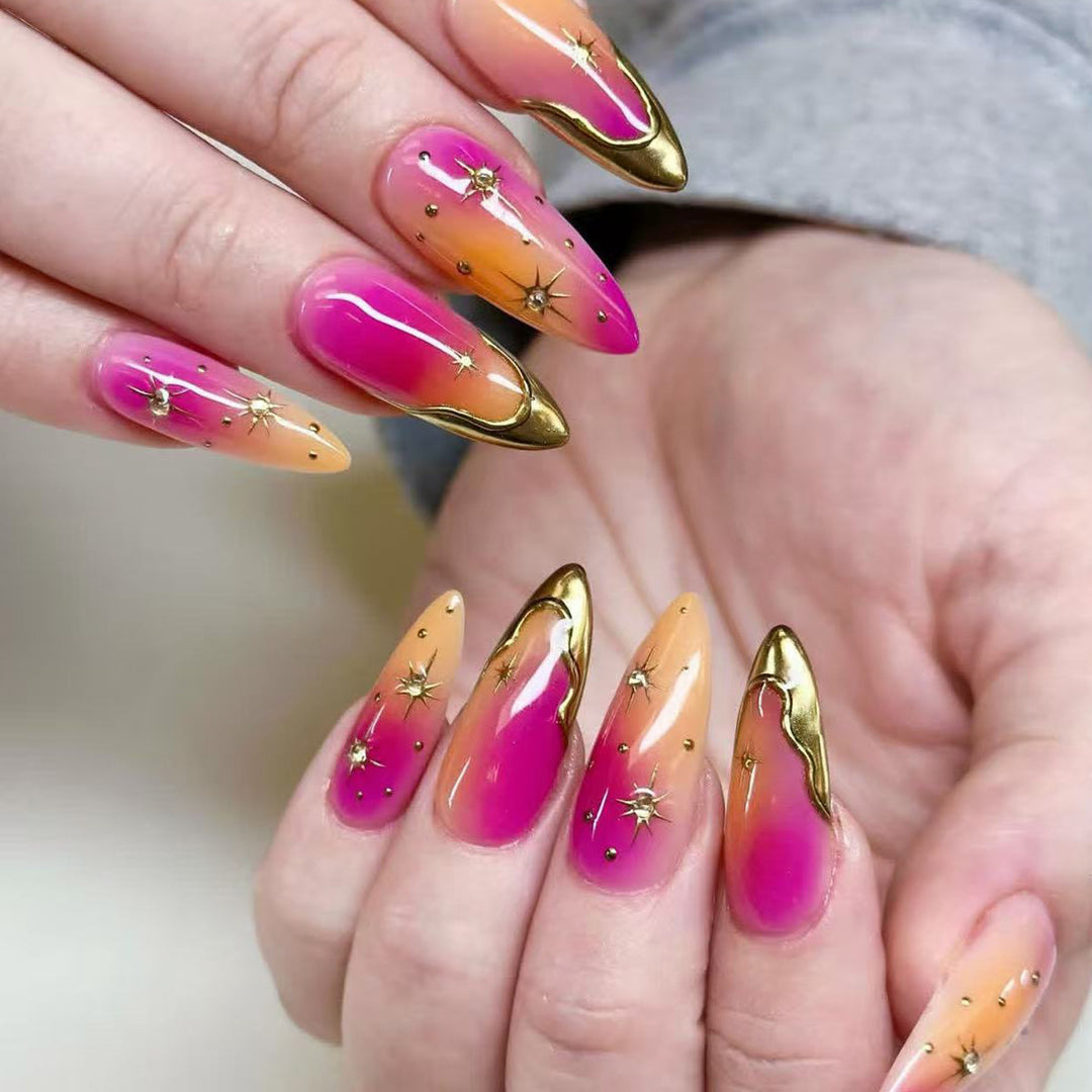 Elegant Ombre Press-On Nail Design Kalsten