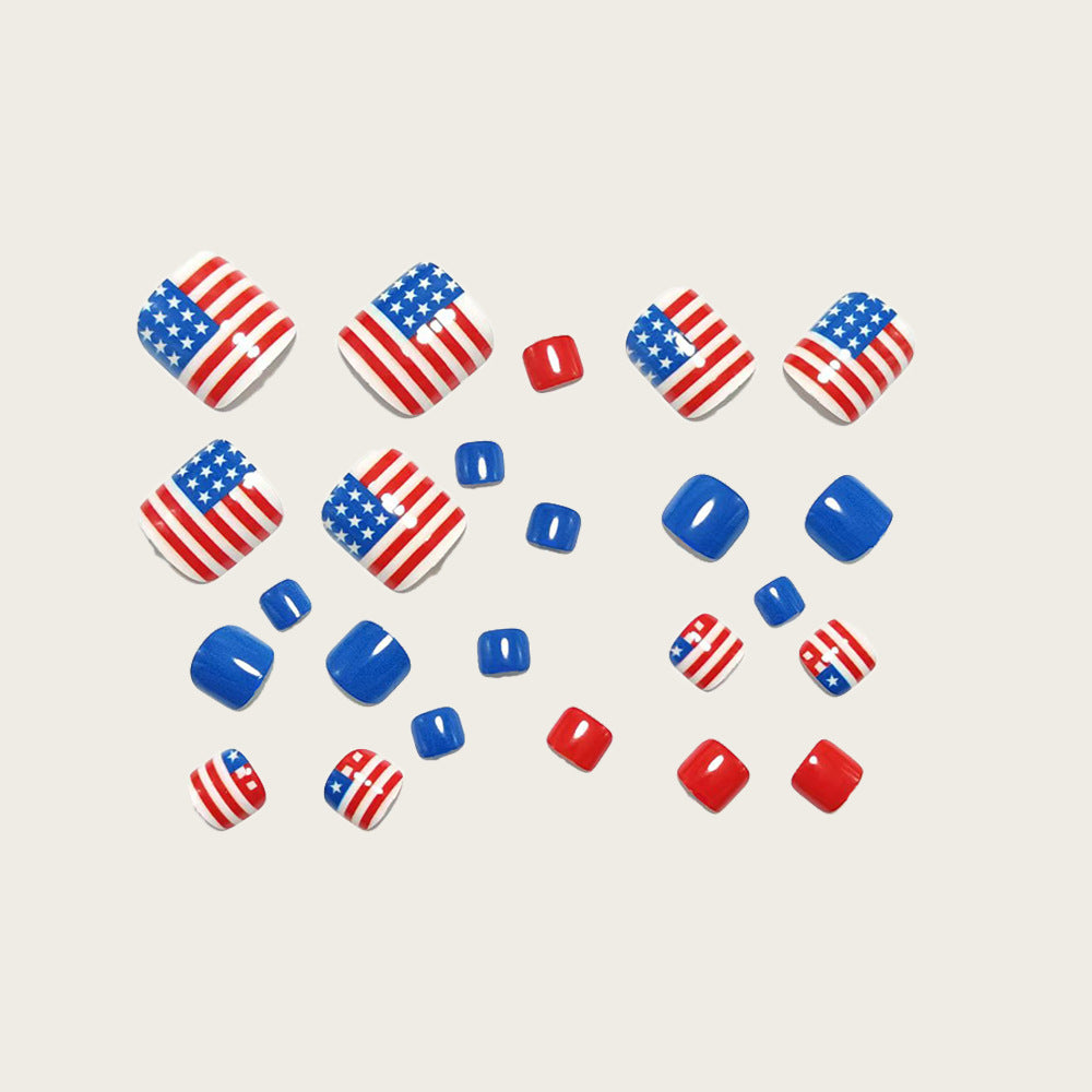 Nail art with patriotic motif Kalsten