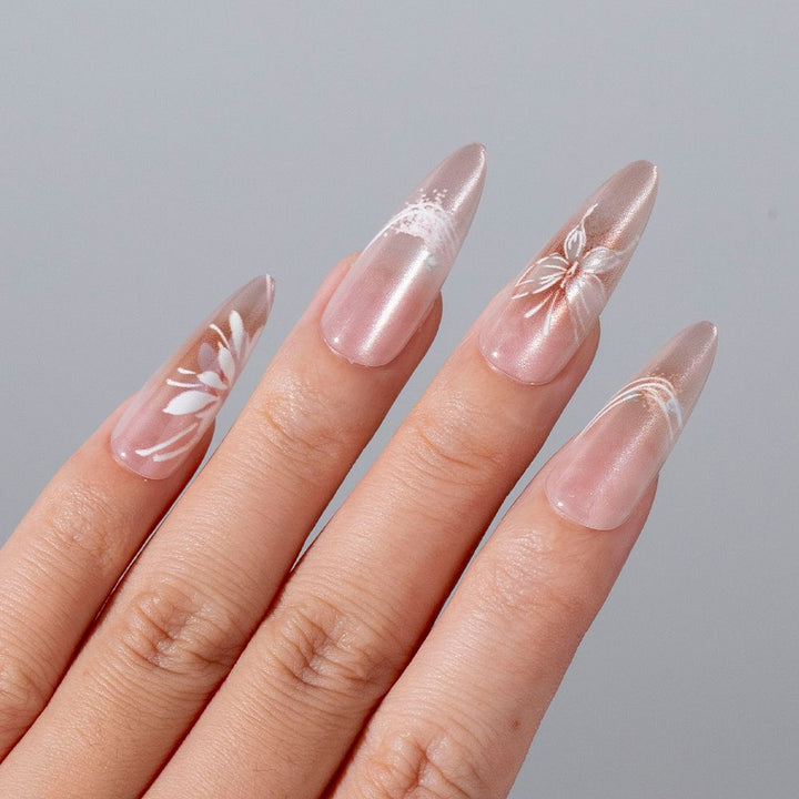 Floral-Inspired Press-On Nail Enhancements Kalsten