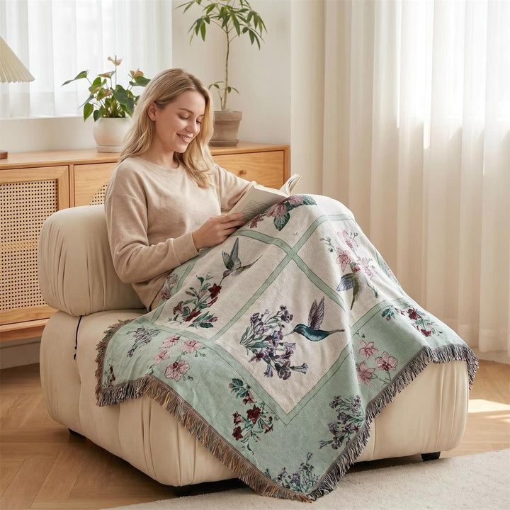 Elegant Floral Throw Blanket