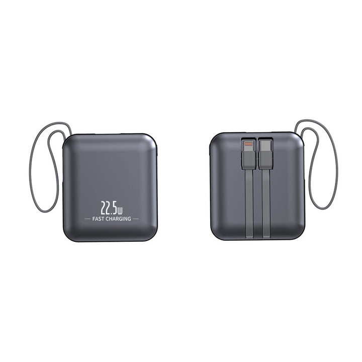 Portable power bank with fast charging function and integrated cable system Kalsten