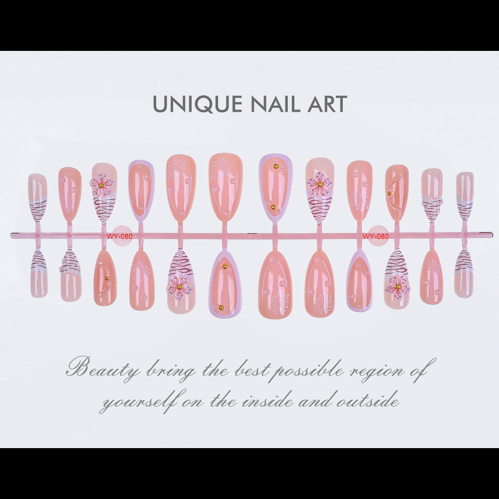 Elegant Floral Design Press-On Nails Kalsten