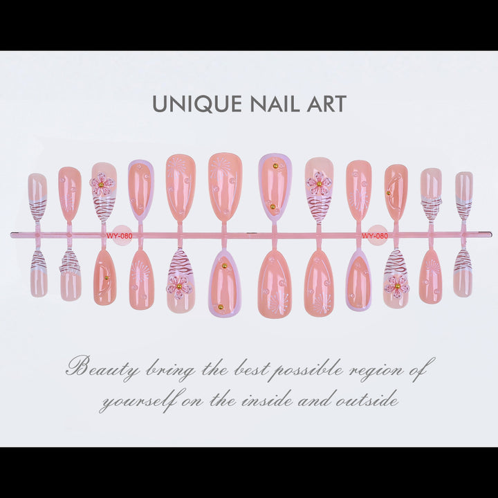 Elegant Floral Design Press-On Nails Kalsten