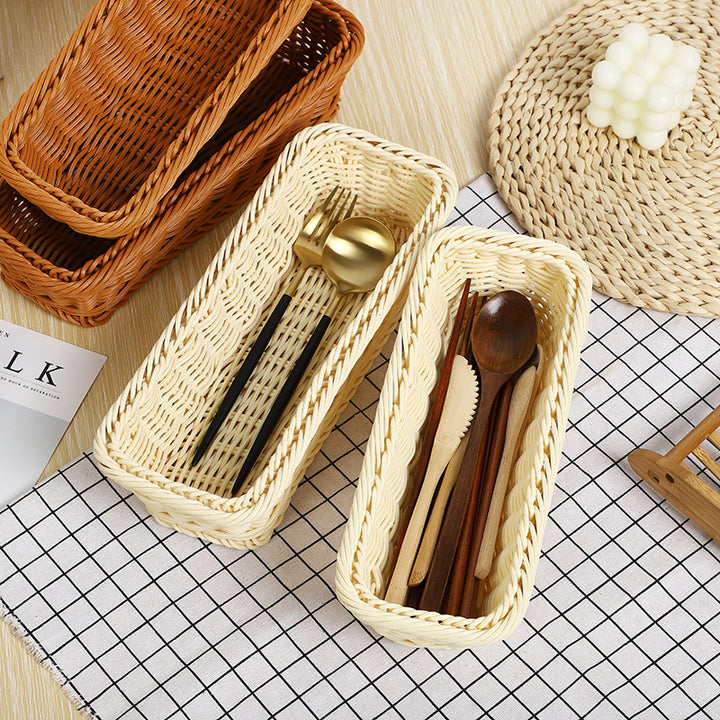 Rectangular Woven Storage Tray Kalsten