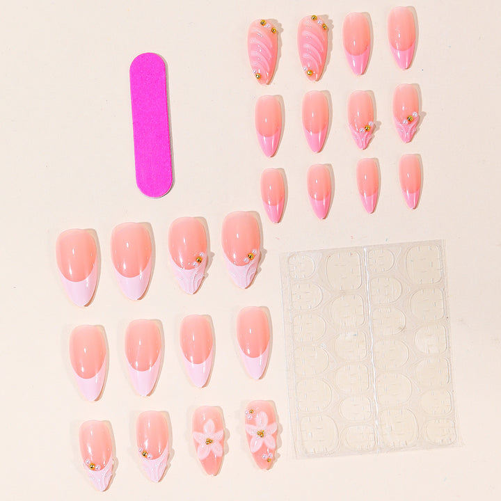 Elegant Floral 3D Nail Art Extensions Kalsten