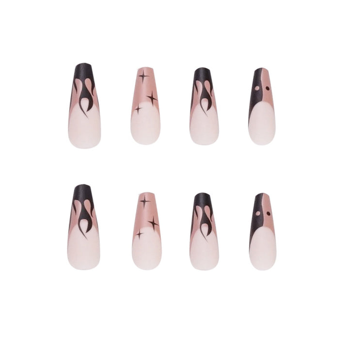 Artistic Nail Art in Stylish Flame Design Kalsten
