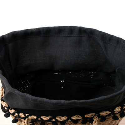 Basket bag with decorative, fringed edge Kalsten
