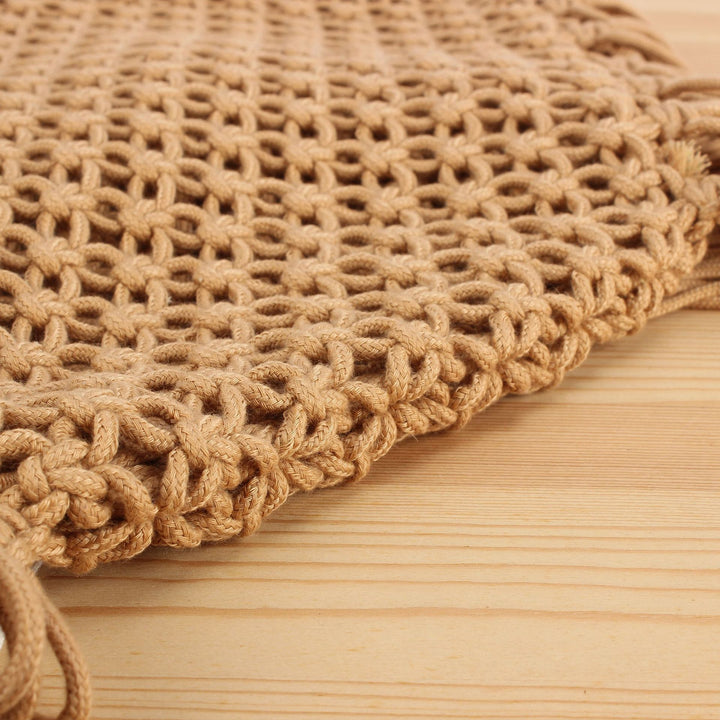 Hand-knotted tote bag with fringes Kalsten