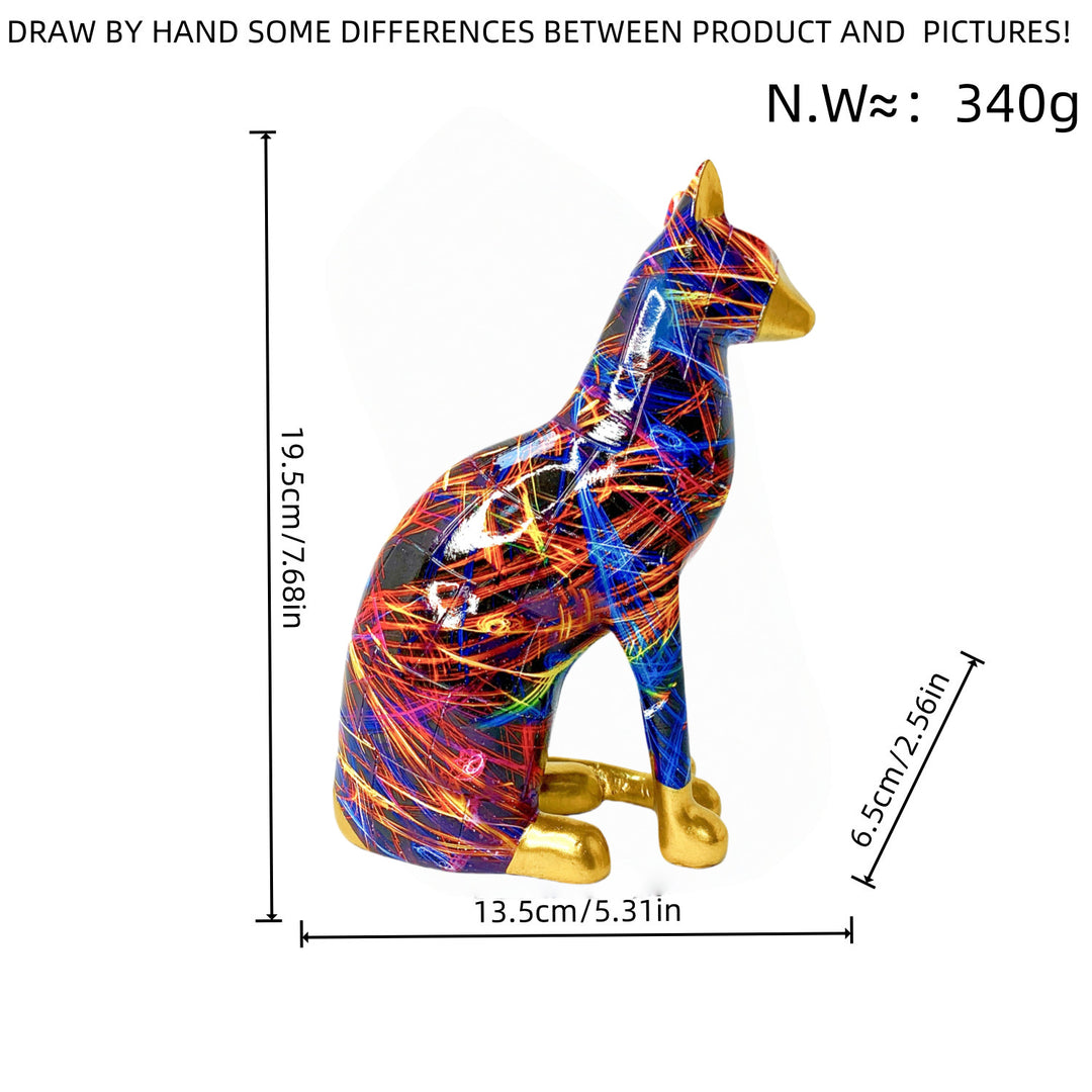 Decorative cat statue in modern art style Kalsten