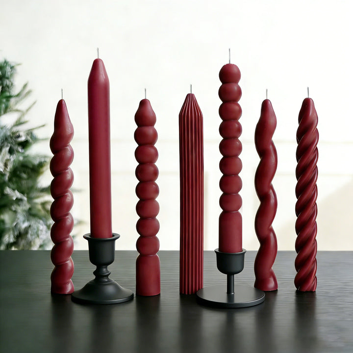 Twisted Pillar Candle Set