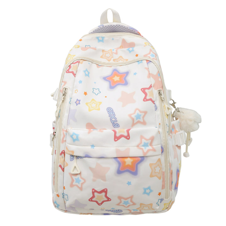 Backpack with Colorful Star Motif and Multifunctional Compartments Kalsten