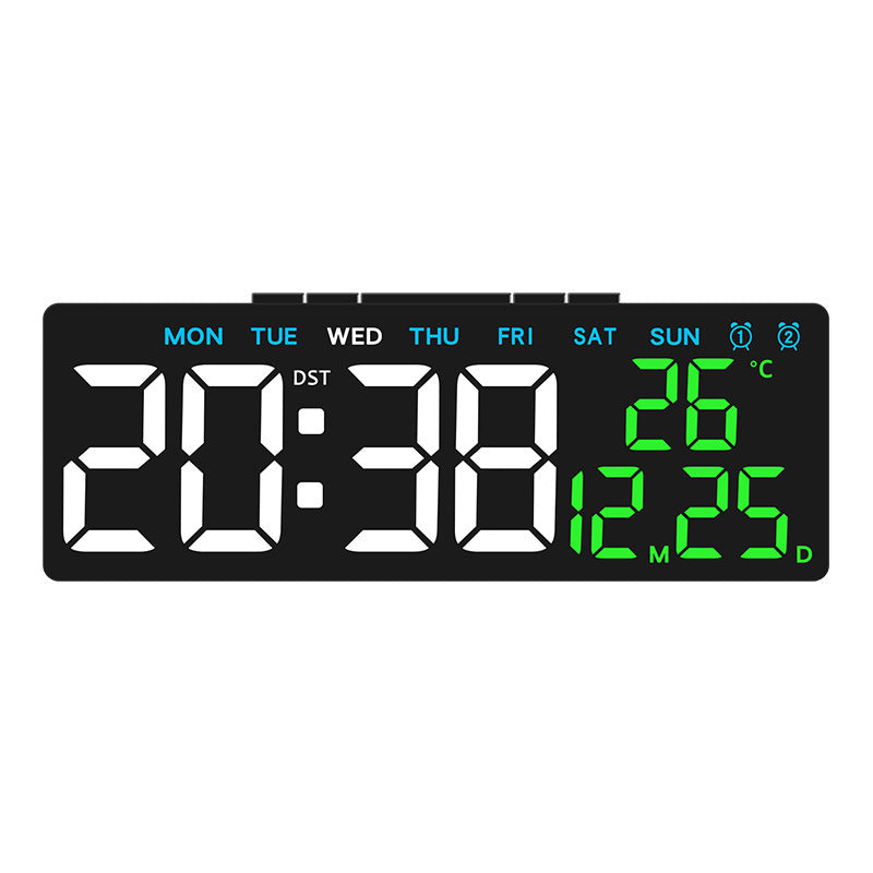 Digital weather alarm clock with large LED display and temperature display Kalsten